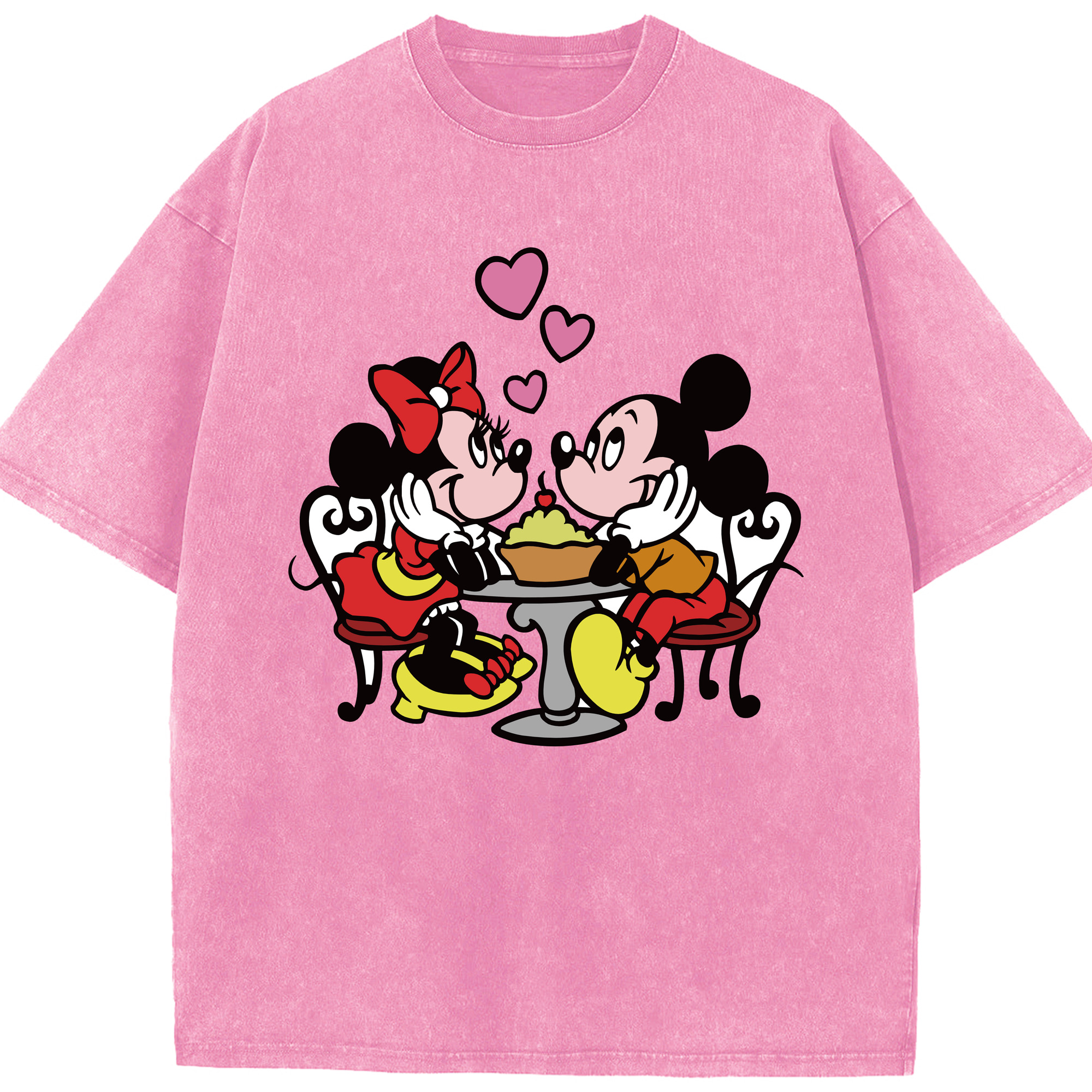 （画像用） ミッキーマウス Mickey Mouse 綿100% ヴィンテージ風 半袖Tシャツ（フロントプリント）